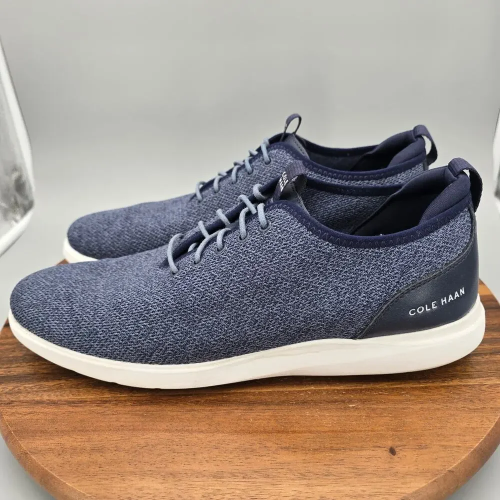 Cole Haan Shoes Mens 13 M Blue Knit Grand Plus Essex Lace Up Casual Oxfords